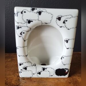 Vintage Black And White Ceramic Picture Frame